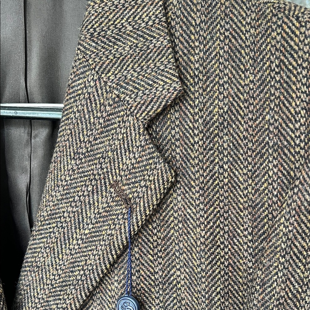 Stafford Brown Herringbone Blazer